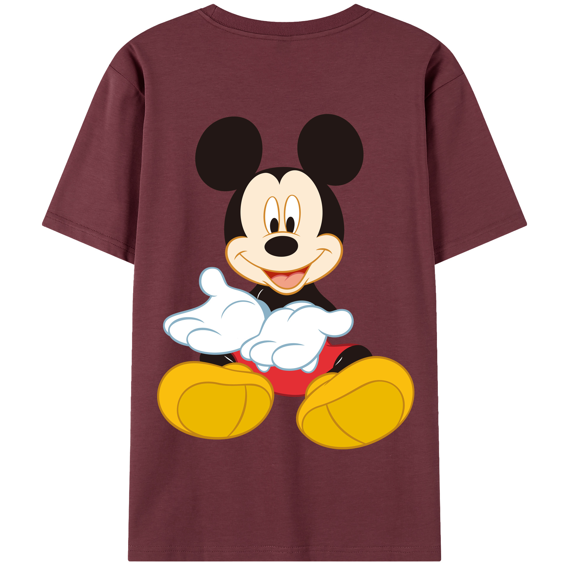 （画像用） ミッキーマウス Mickey Mouse 綿100％半袖Tシャツ（背面プリント）